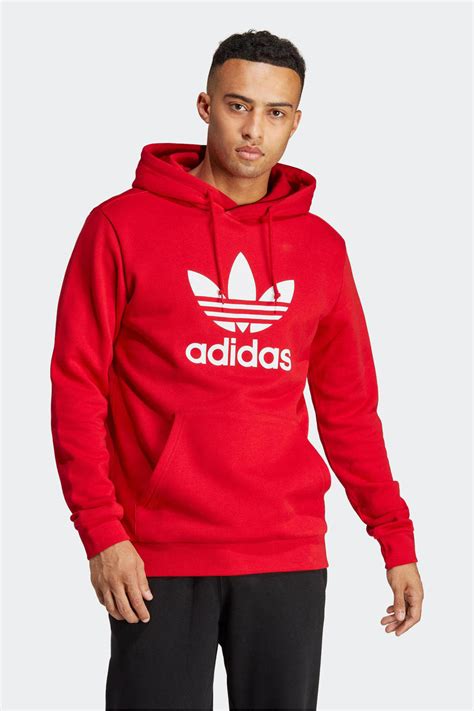 adidas pullover hoodie rood blauw|adidas fleece hoodie.